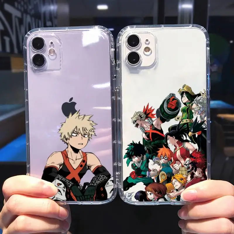 

My hero academia Phone Case Transparent soft For iphone 5 5s 5c se 6 6s 7 8 11 12 plus mini x xs xr pro max