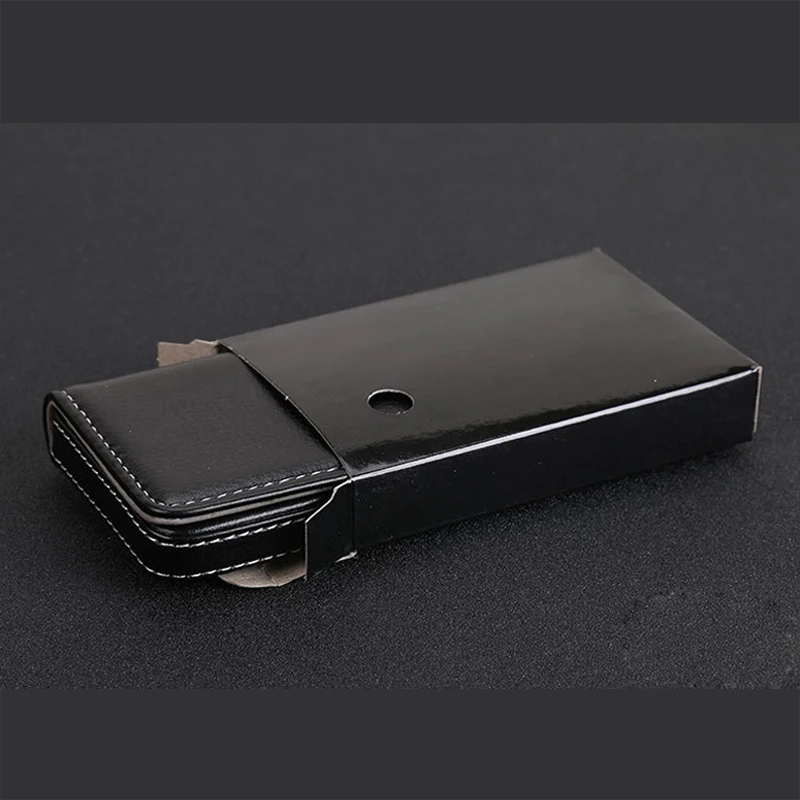 Мужской кожаный магнитный держатель для визиток и карт простой удостоверения