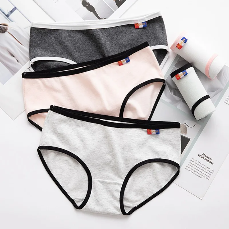 Cotton Gril Briefs Cute Panties Women Underwear Female Sexy Lingerie Casual Underpants Breathable Intimate Panty | Женская одежда