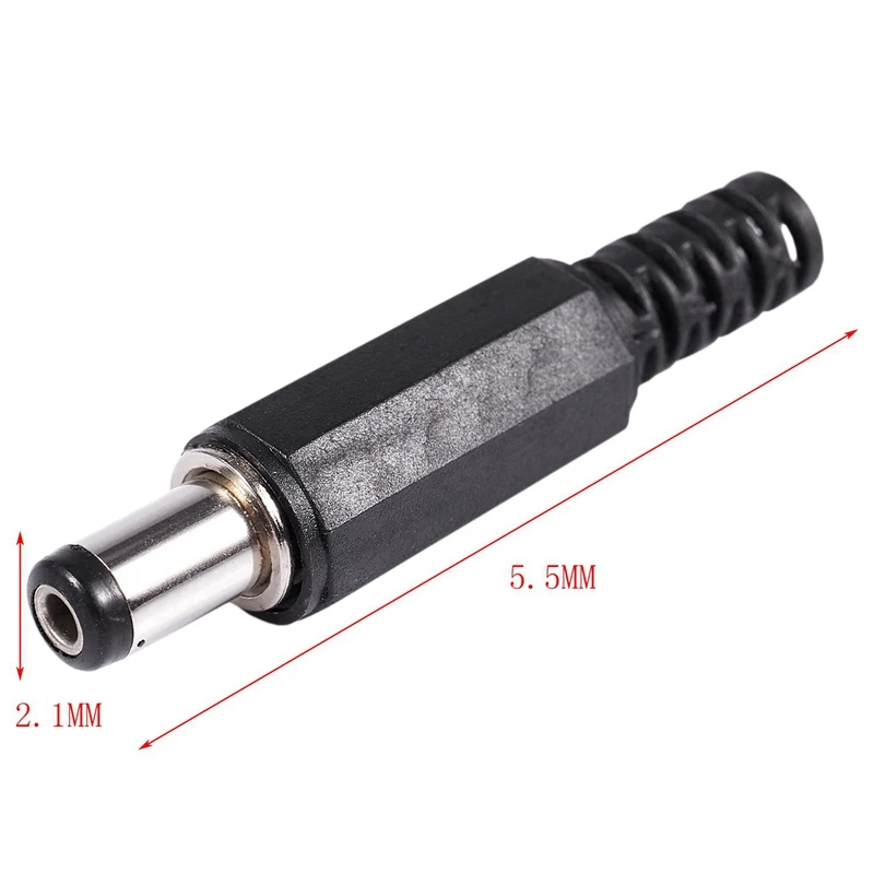 25Pcs DC Power Jack: 15 Pcs 5.5Mmx2.1Mmx9mm Male Solder Jack For Laptop Adapter & 10 Panel Mount 2.1X5.5Mm Ja | Электроника
