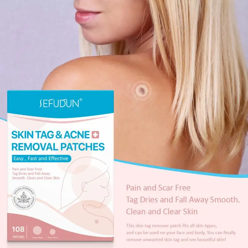 

108pcs Skin Tag Remover Acne Pimple Patch Stickers Acne Pimple Remover Tool Blemish Spot Facial Mask Skin Care Waterproof Skin