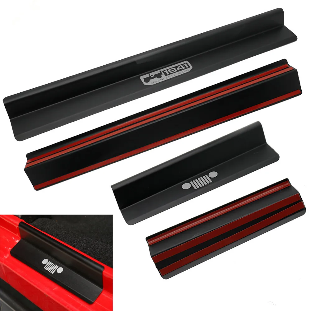 Высокое качество порога двери протектор пластина Защита полоса накладка шаг для