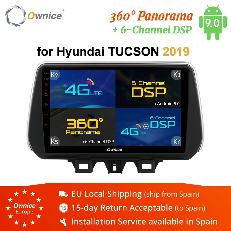 Ownice 2Din Android 9 0 автомобильный стерео k3 k5 k6 для Hyundai Tucson IX35 2018 2019 2020 радио FM GPS