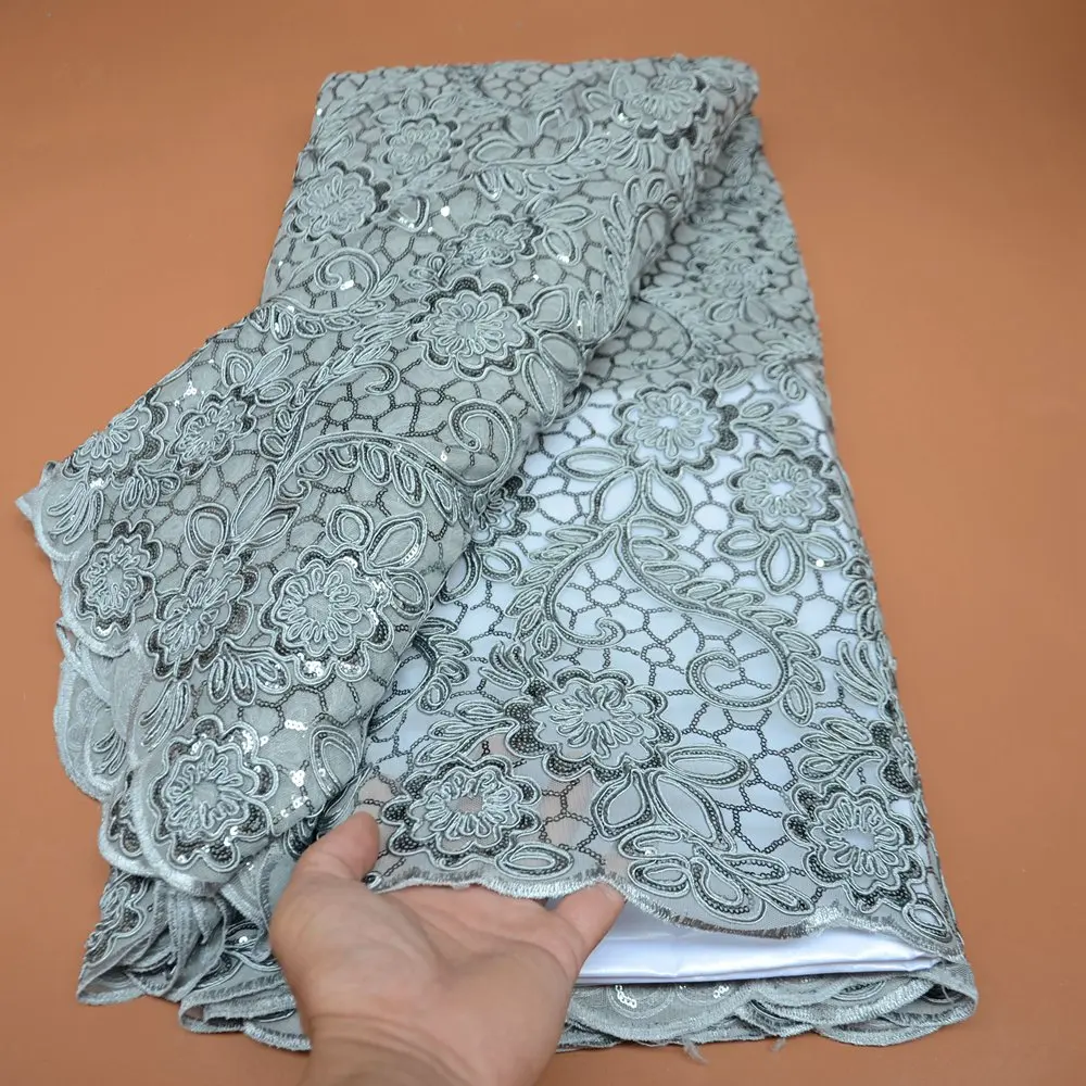 

KAKATEX Sequins African Lace Fabric High Quality Lace Nigerian Lace Fabrics Wax Lace Fabric For Bridal Wedding Dress Sewing