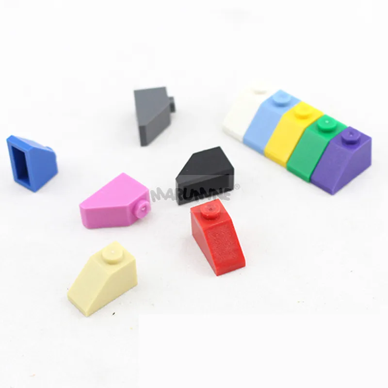 MARUMINE 200 шт./лот 2x1 наклонные Кирпичи Игрушки Классический конструктор MOC