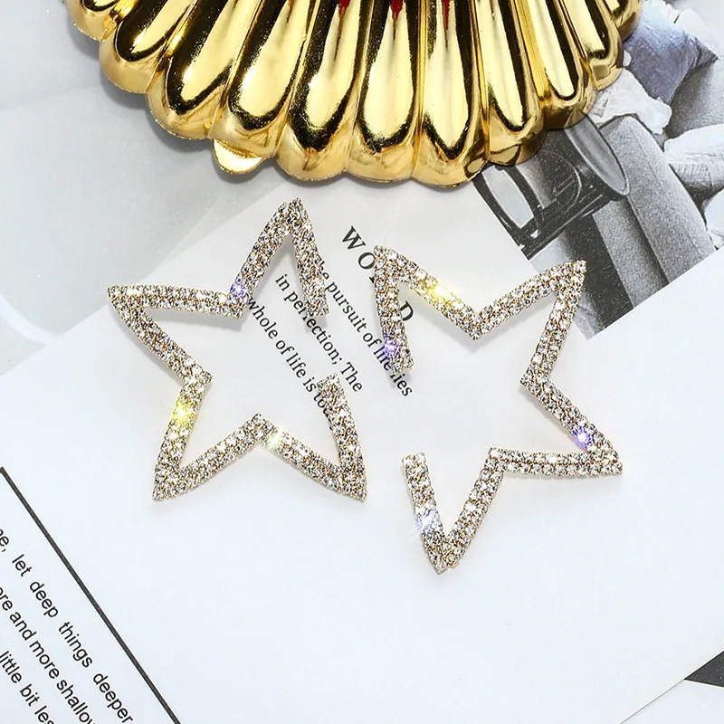 Блестящие боковые новые модные брендовые ювелирные изделия серьги-гвоздики