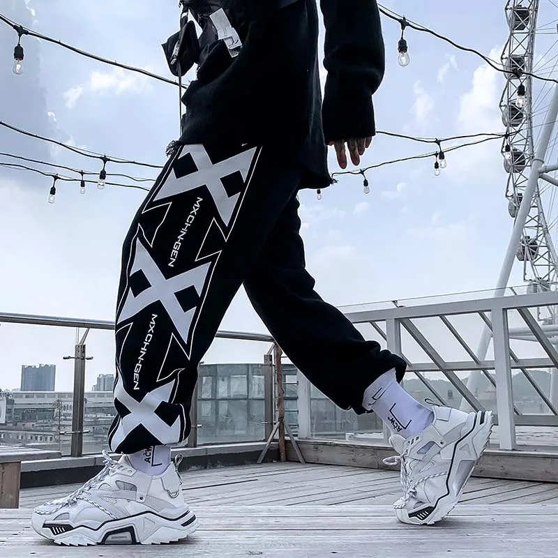 UNCLEDONJM мужские расслабляющие спортивные штаны с боковой частью XXX дизайн