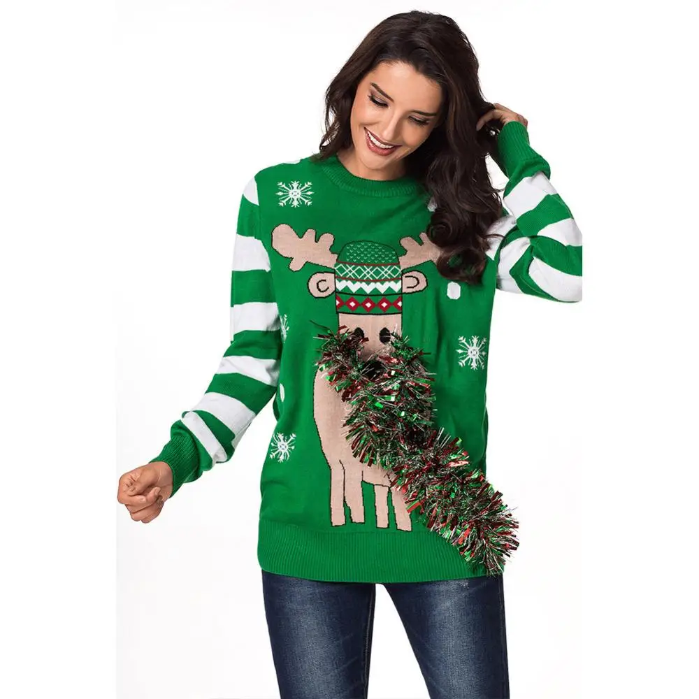 Рождественский свитер в европейском стиле рождественские женские свитера из
