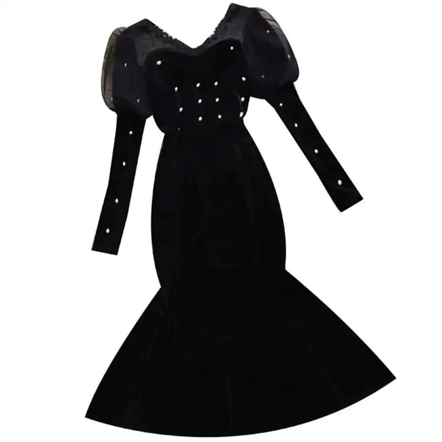 

Винтажные жемчужные v-образным вырезом бархат Русалка для женщин купальник с высокой талией винтажный купальник с завышенной талией и рука...