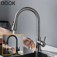 smart touchless kitchen faucet brushed poll out infrared sensor faucets blacknickel infrared water mixer taps