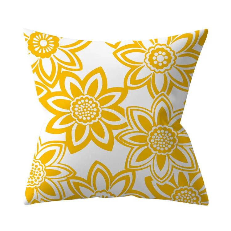 Желтый подушек Чехлы для с геометрических узором размером 45*45 декоративная