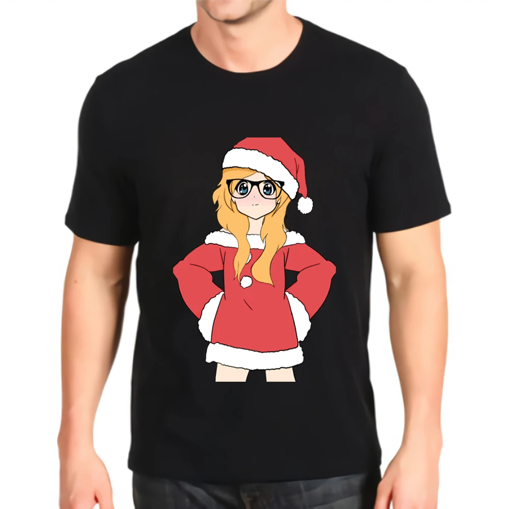 Новая модная футболка с принтом Момо Санта Топ мужские свободные по