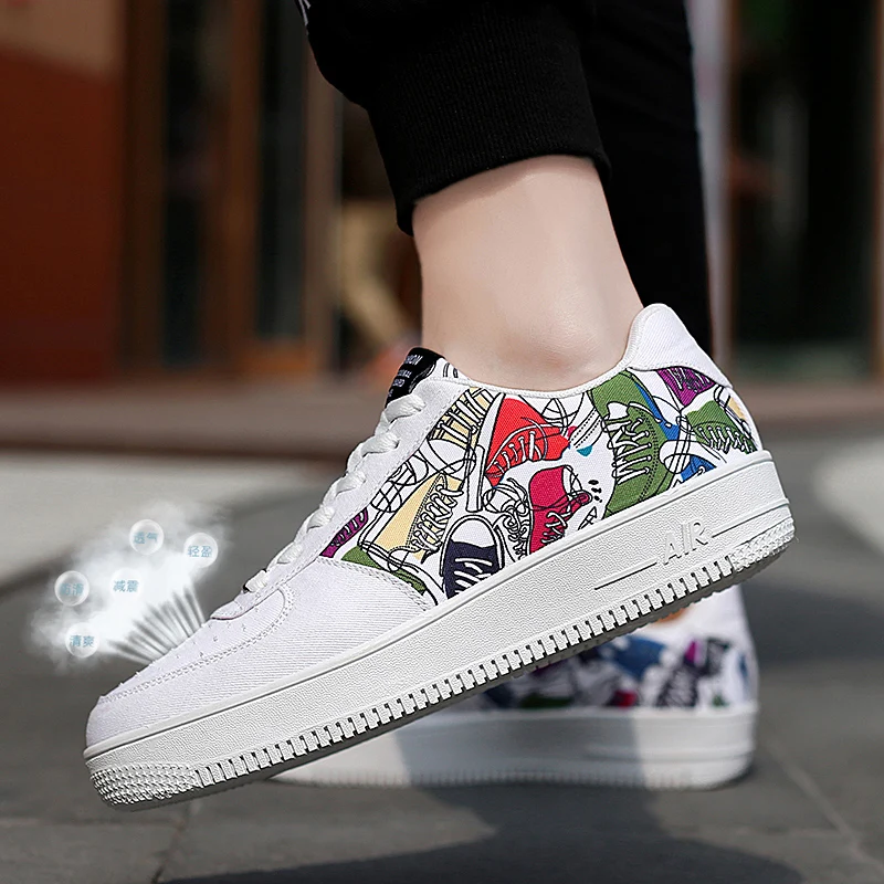 

2021 Comfortable and Fashionable Sneakers, Non-slip Breathable Graffiti Sneakers, Personalized Trendy Sneakers