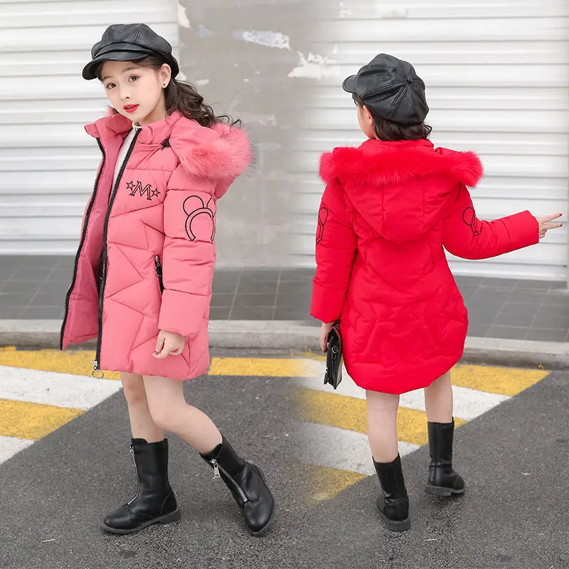 Зимнее пальто для девочек новинка 2021 модная детская зимняя куртка одежда теплые