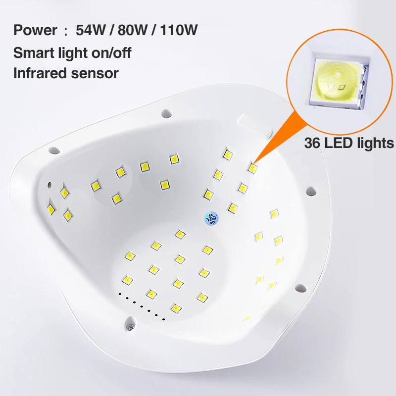УФ светодиодный лампа для сушки гель-лака ногтей 54/80/120 Вт 2020 | Красота и здоровье
