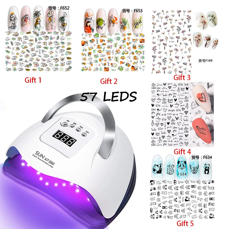 

SUN X7 MAX led uv lamp nail polish Dryer with 57 LED Smart Sensor Low Heat Quickly Dry for Manicure Professional Salon Equipment