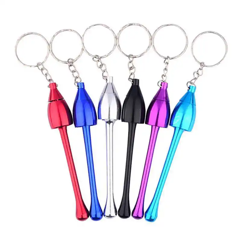 1 шт. металлическая труба портативный брелок мини травы табака дыма аксессуары