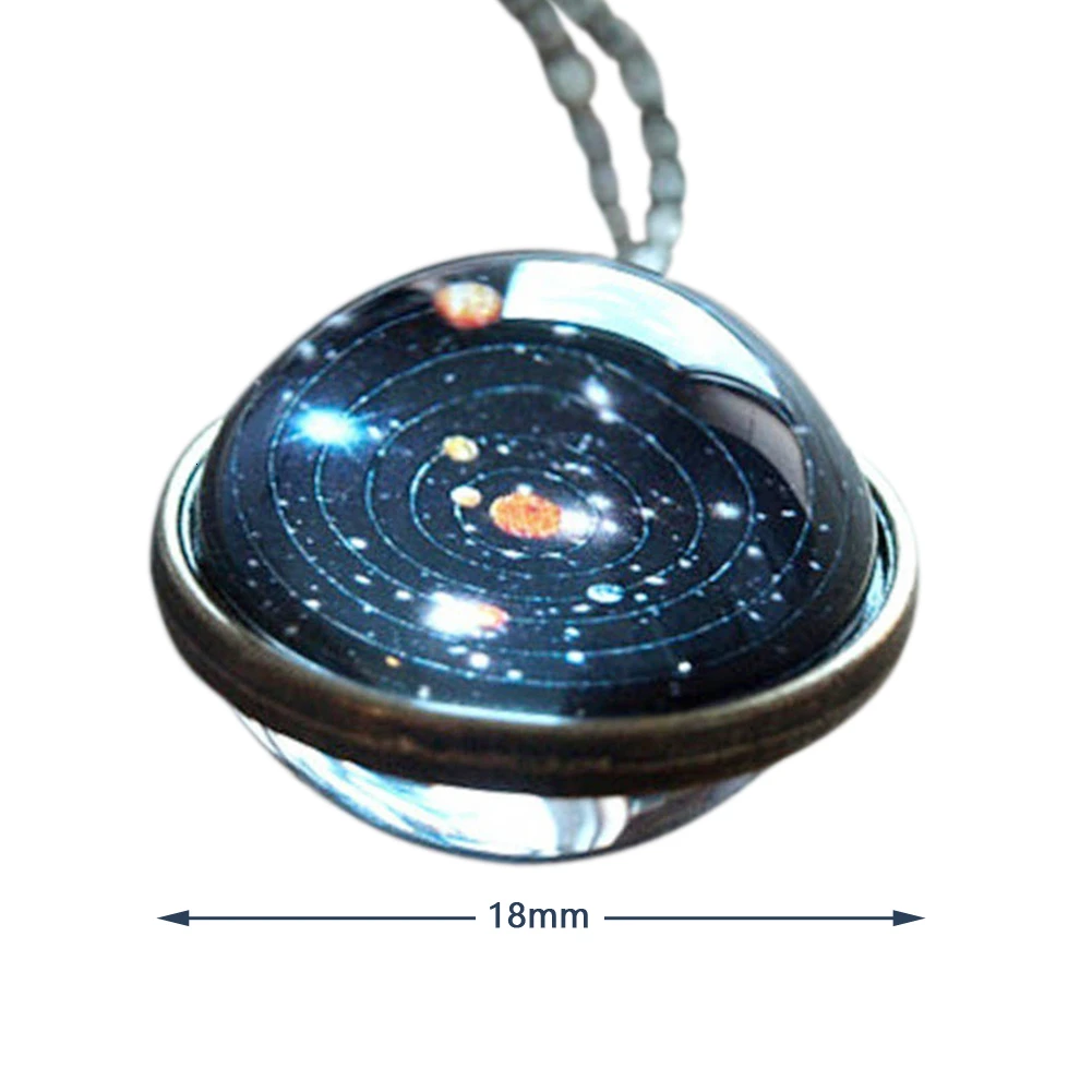 Ожерелье с солнечной системой ожерелье кулоном в виде планеты Galaxy S двустороннее