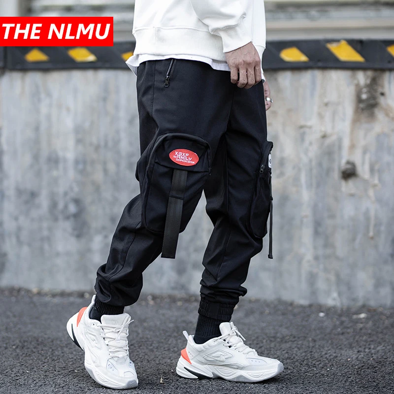 Брюки мужские с эластичным поясом дизайнерские шаровары в стиле хип хоп уличная
