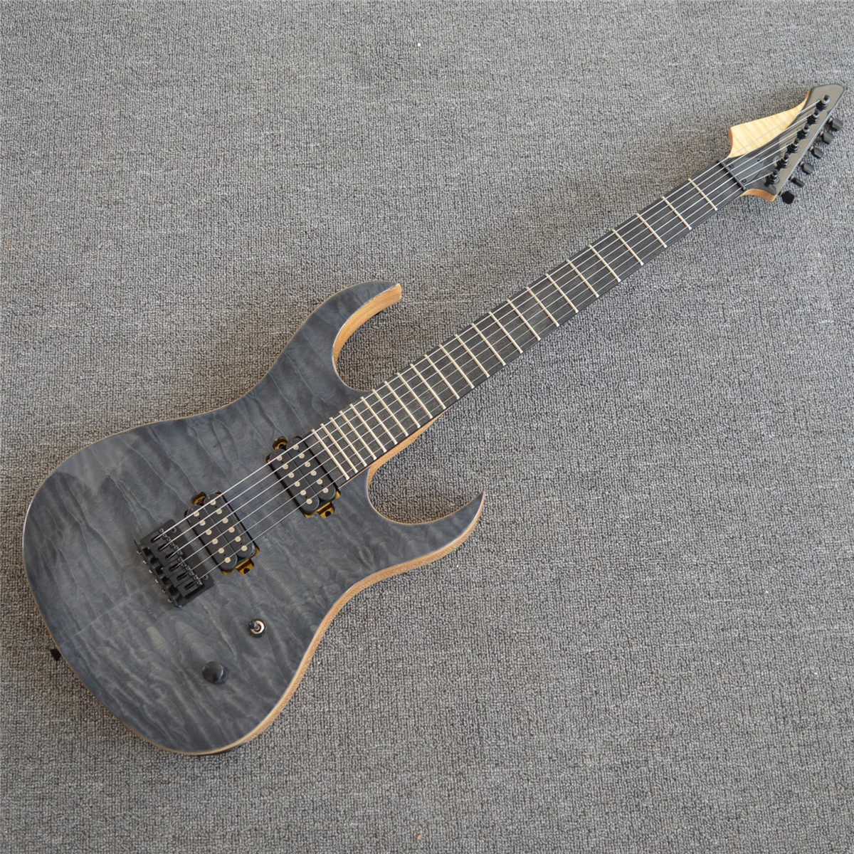 Электрическая гитара Black Burst top 6 струн Заводская изготовленная на заказ черная из