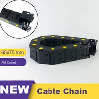 65 75 65x75 big size nylon plastic transmission cable chain full closed drag leaf chain 65 wire carrier