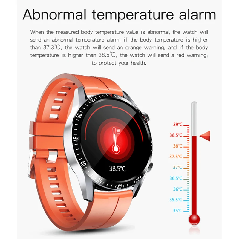 CK29 Smartwatch Thermometer Heart Rate Blood Pressure Support Hebrew Bluetooth Call MP3 Smart Sports Watches for Men Women MV55 |