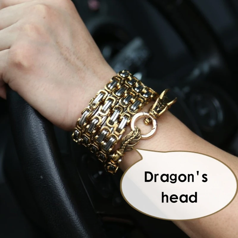 EDC Открытый Дракон хребет самообороны цепь для камеи из нержавеющей стали