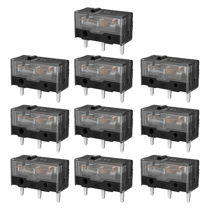 

Кнопка микро-концевой переключатель мыши, позолоченный контактор, 3 контакта, черная точка, 10 шт., 85DC