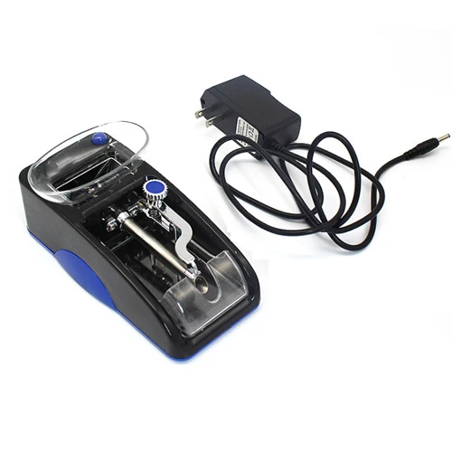 Blue US DIY Профессиональный 1 шт. Электрический легкий Автоматический сигареты прокатки машина табака инжектор чайник Ролик портативный инструмент - Цвет: Blue US
