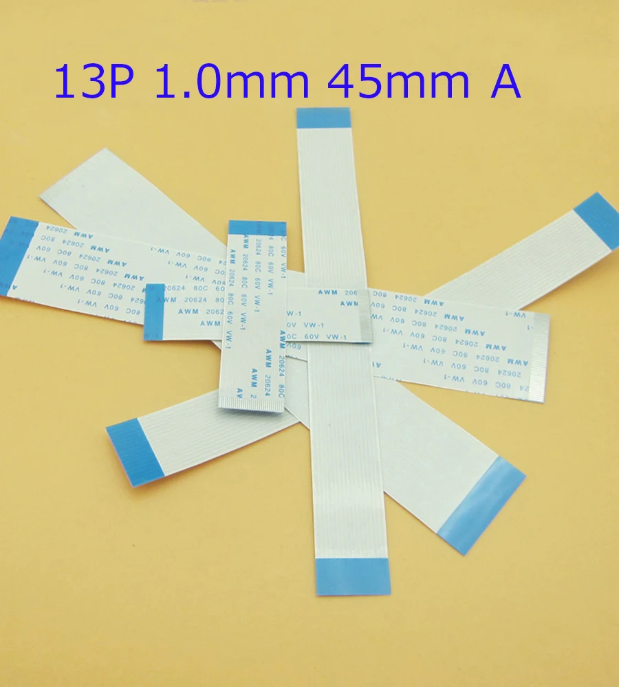 10 шт в упаковке новая FFC FPC плоский гибкий кабель с ПВХ изоляцией 13 p 1 0 мм шаг pin