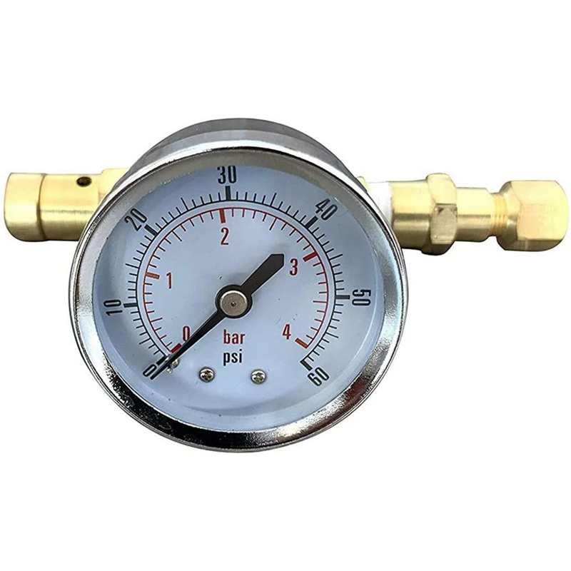 

Ball Lock Adjustable Pressure Valve with Gauge 0-60 Psi, Home Brew Kegging Equipment for Brewing Beer Corny Keg