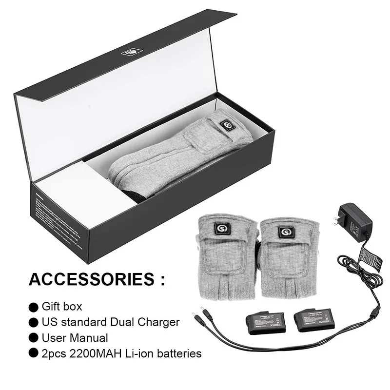 Savior Heat Rechargeable Battery Heated Socks 7.4V 2200mAh Cotton Soft Electric Heated Sock 3 Levels Heating Thermal Socks