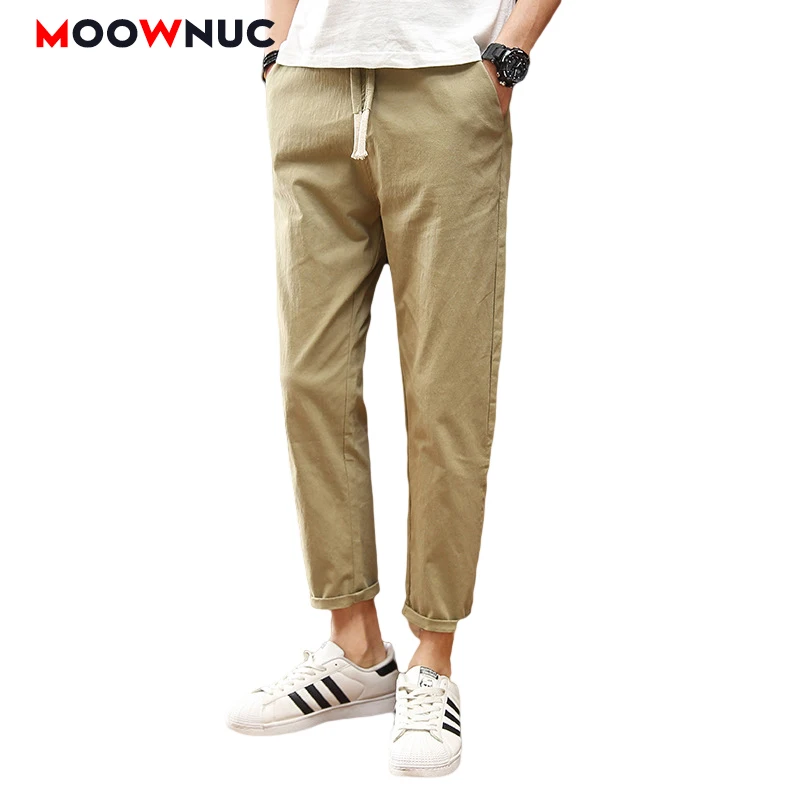 

Брюки мужские до щиколотки, повседневные спортивные штаны, уличная одежда, модные Джоггеры в стиле хип-хоп, MOOWNUC, весна 2020