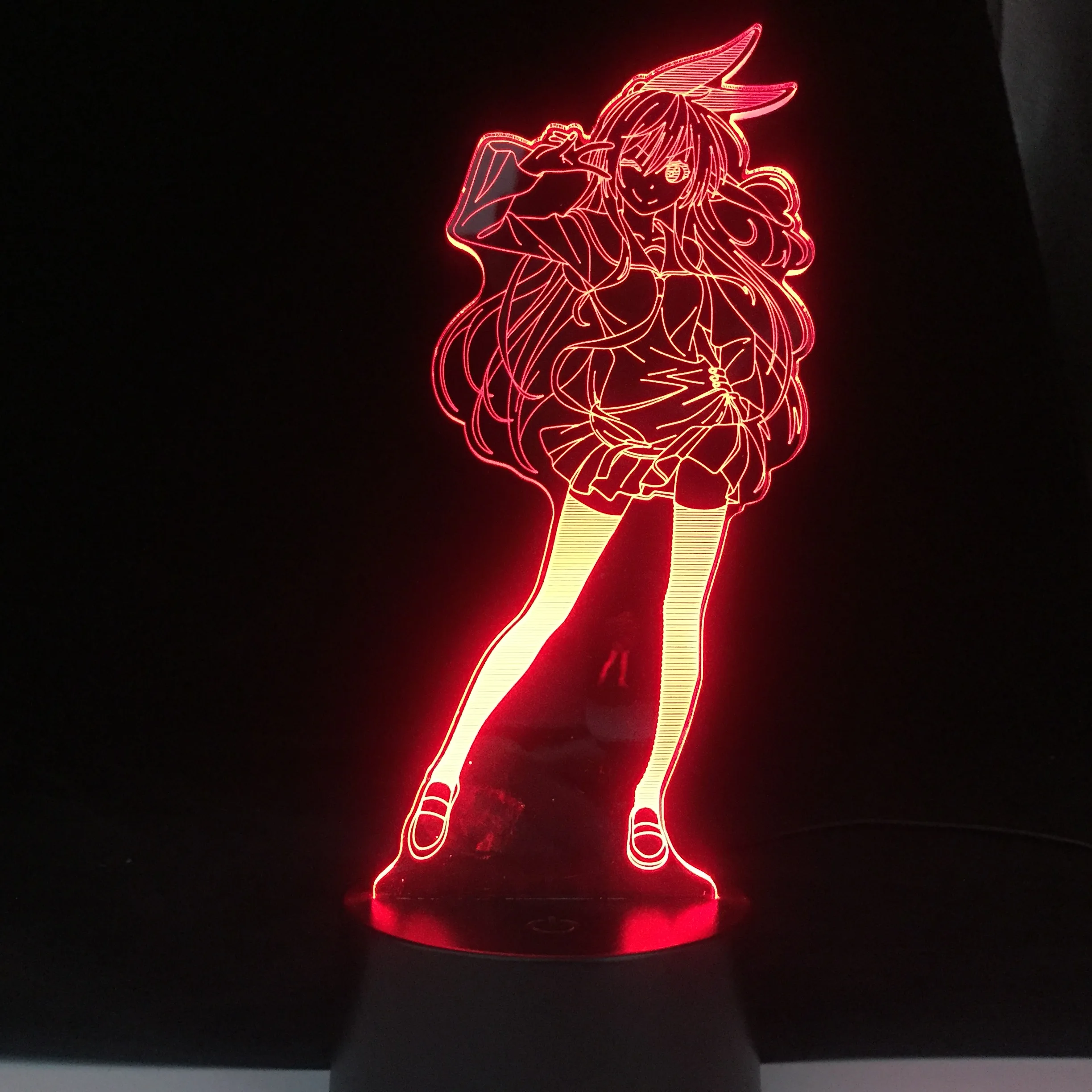 

Yumeko Jabami From Kakegurui Compulsive Gambler Decor USB Nightlight Cute Japanese Waifu 3D Night light Anime Lamp Dropshipping
