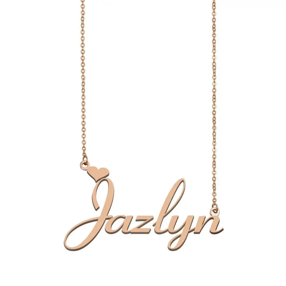 Jazlyn имя ожерелье пользовательское для женщин девушек Лучшие Друзья День