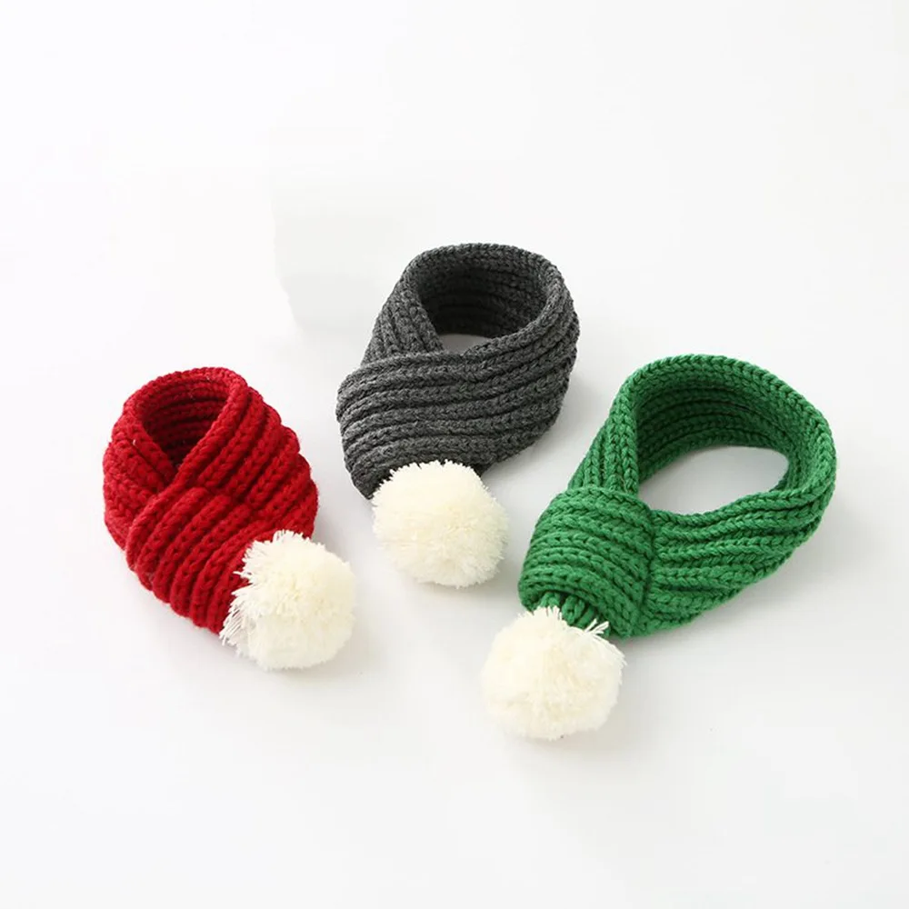 Модный Рождественский вязаный шарф для домашних животных кошек и собак