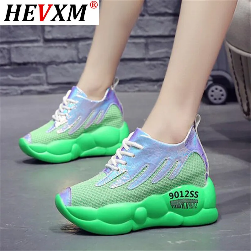 

Женские кроссовки на платформе, туфли-лодочки, теннисные туфли, повседневная обувь, увеличивающая рост, лето-осень