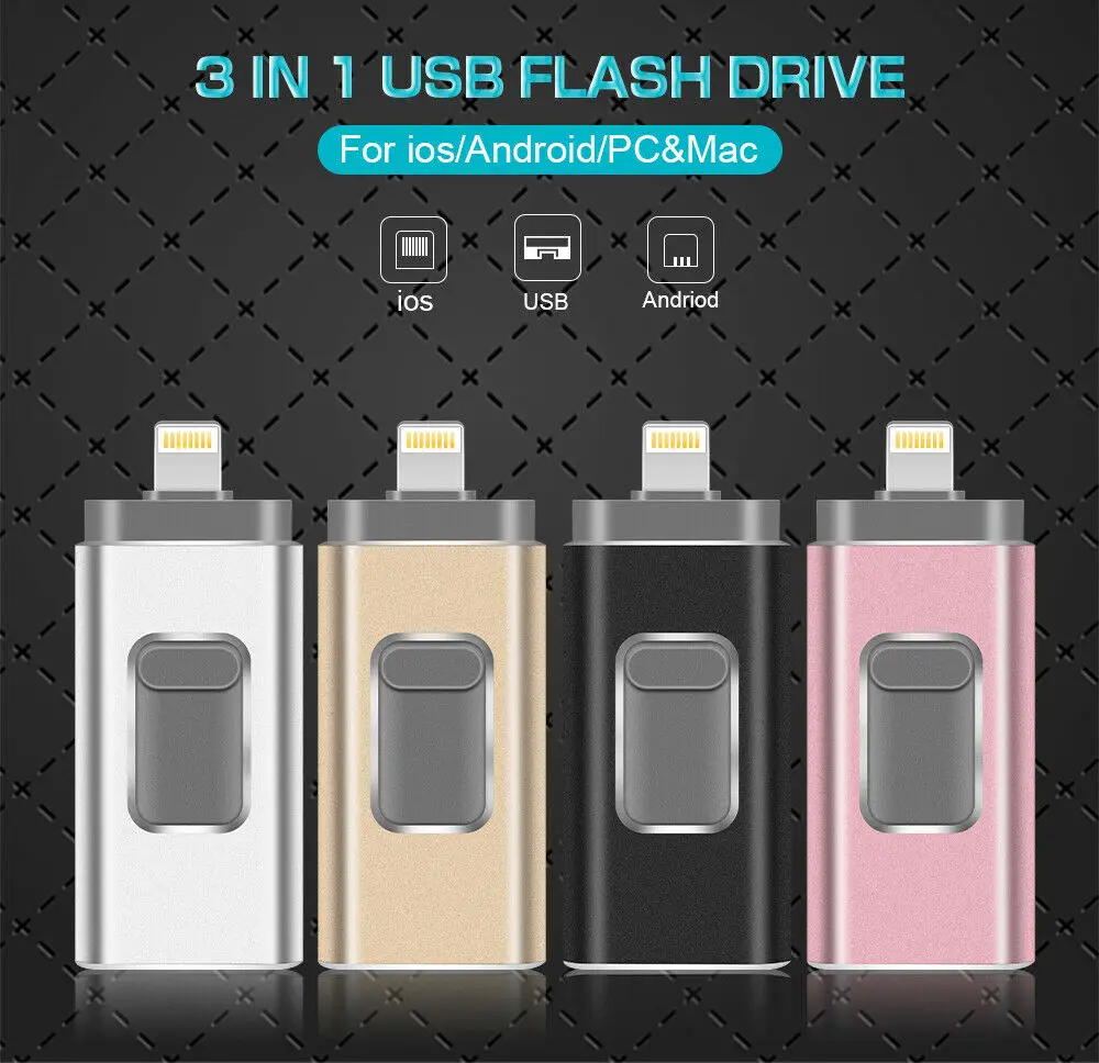 Лучший USB флеш-накопитель для iPhone/Android смартфонов 256 ГБ флеш-накопитель 128 Гб OTG флеш-накопитель металлическая карта памяти 512 ГБ cle usb Flash 3,0