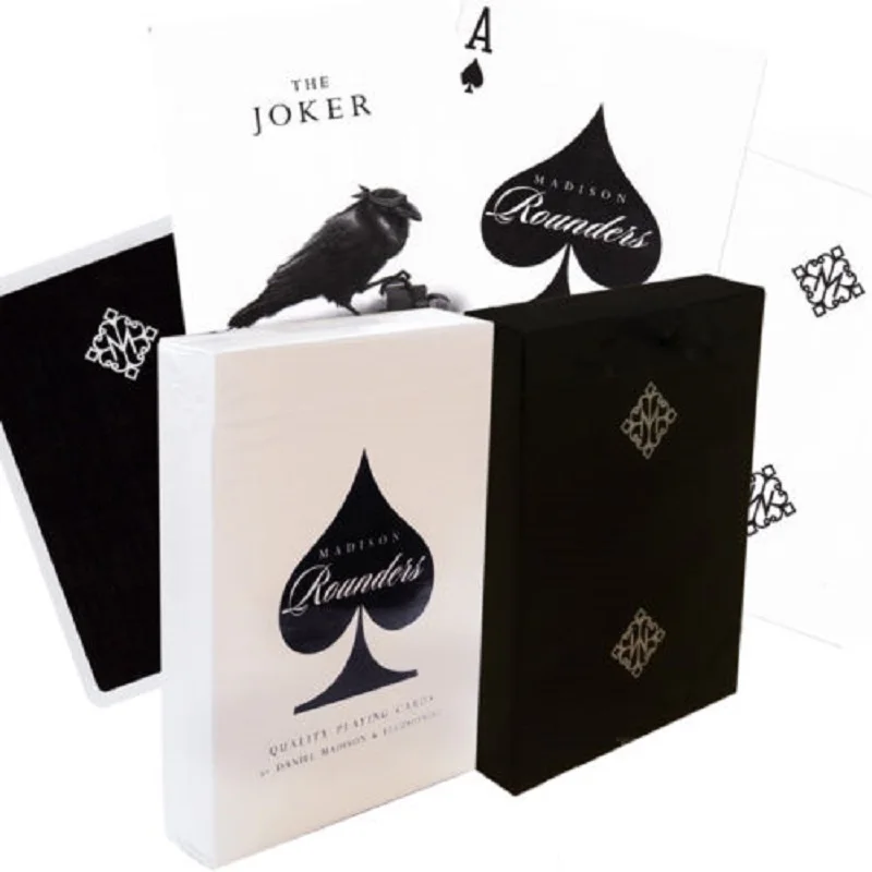 

2 Decks Ellusionist Madison Rounders Black&White Playing Cards High Quality Magic Cards Pokers Close Up Magic Tricks Props