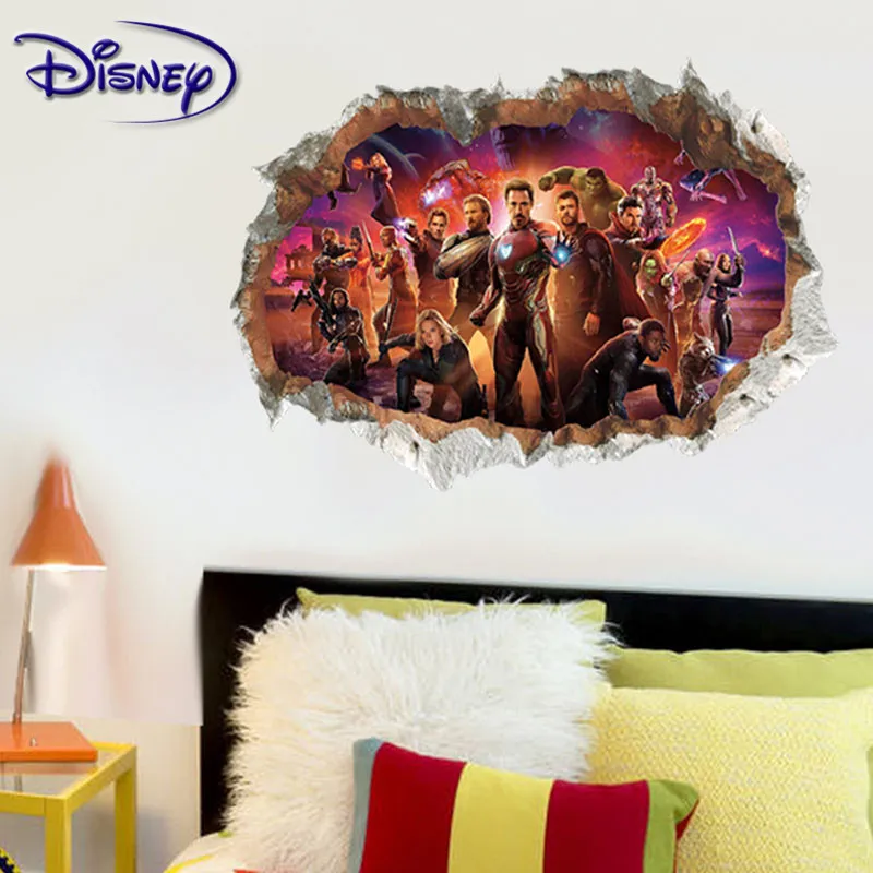 Disney сломанной стикер для украшения стен супергероя фон помещения стикеры