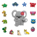 Магнит на холодильник из ПВХ 1 шт., магнитная тарелка с милым мультяшным рисунком животного, сувенирные подарки, домашний декор для холодильника, доска для вечерние