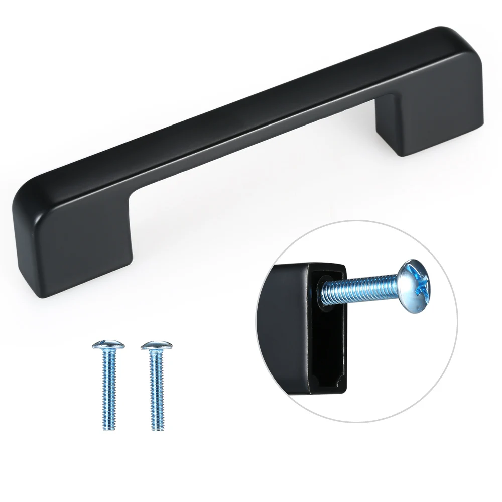 96128160 мм современный простой модный Мебельная ручка черный кухонный шкаф дверные