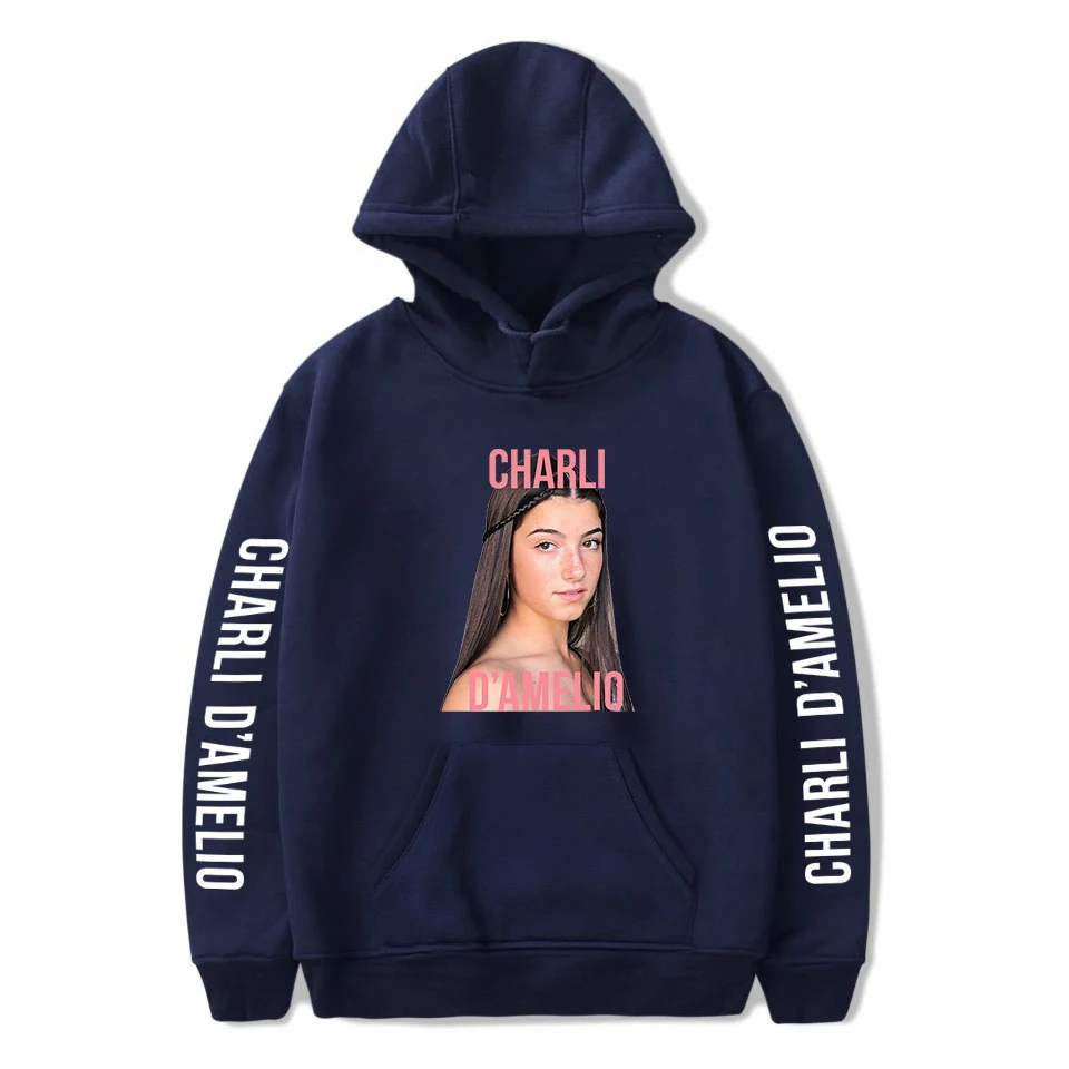 

Tracksuit Charli D'Amelio Network Celebrity Dancer Unisex Hoodie Sweatshirt Loose Fashion Street Hip Hop Casual