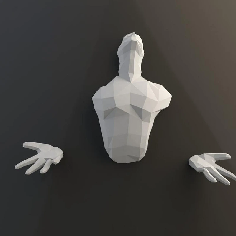 Reborn Person 3D бумажная модель Break Wall recreation домашний декор для гостиной DIY ремесло