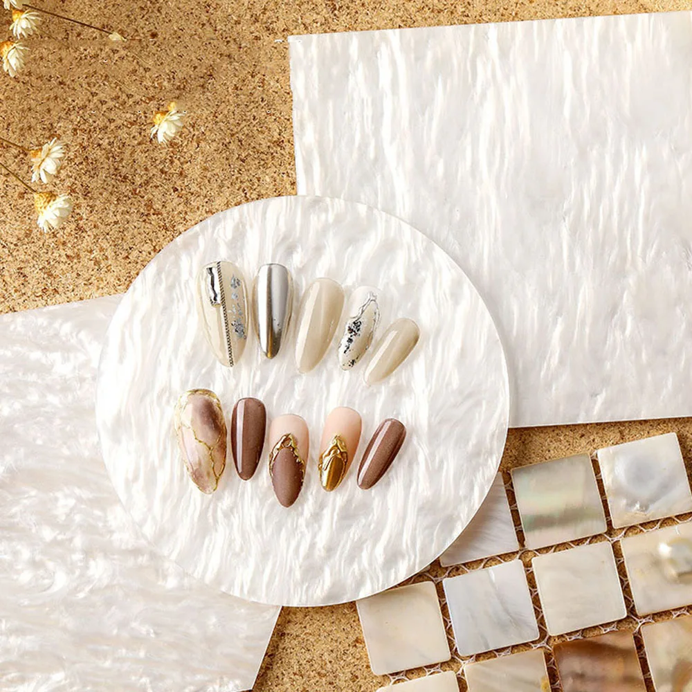 

1Pc Nail Art Palette Shell Piece False Nail Tips Display Board Gel Polish Hexagon/Round/Square Color Paint Palette Nail Art Tool