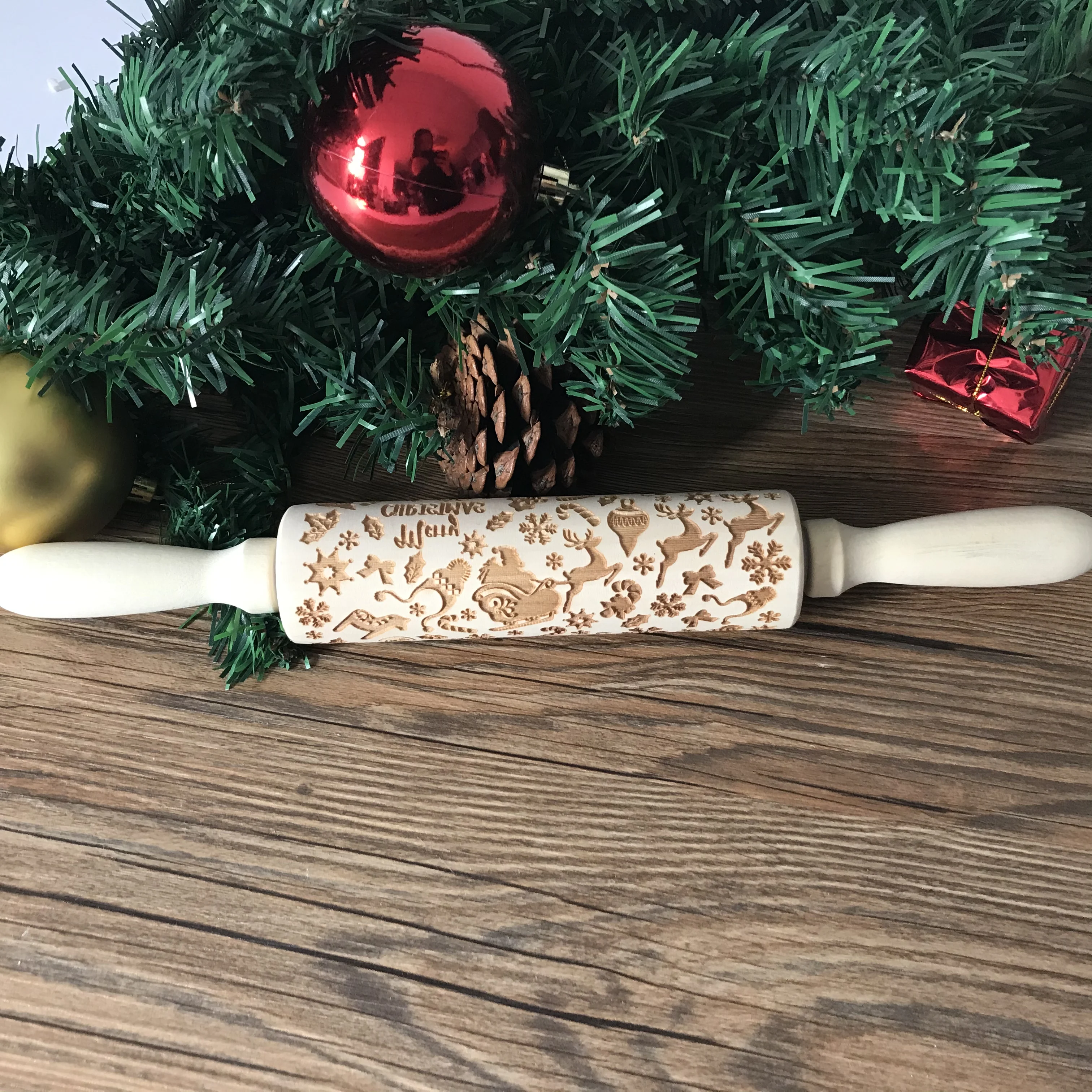 Новый стиль тиснение Скалка выпечки печенье лапша фондан пирог выгравированное