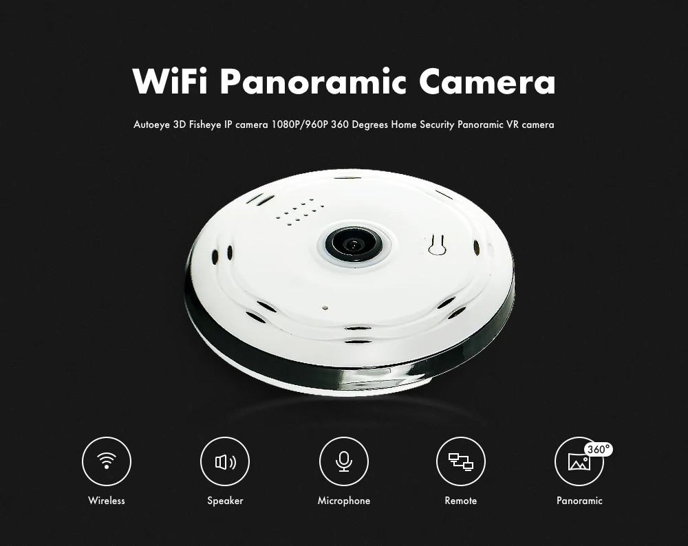 Autoeye 3D рыбий глаз IP камера 1080P 960P 2MP 1.3MP 360 градусов Домашняя безопасность WiFi VR камера панорамный детский монитор CCTV камера