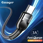 Кабель Essager usb-c, Micro USB, для Samsung, Xiaomi, 3 А, 2 м, с функцией быстрой зарядки, мобильный телефон