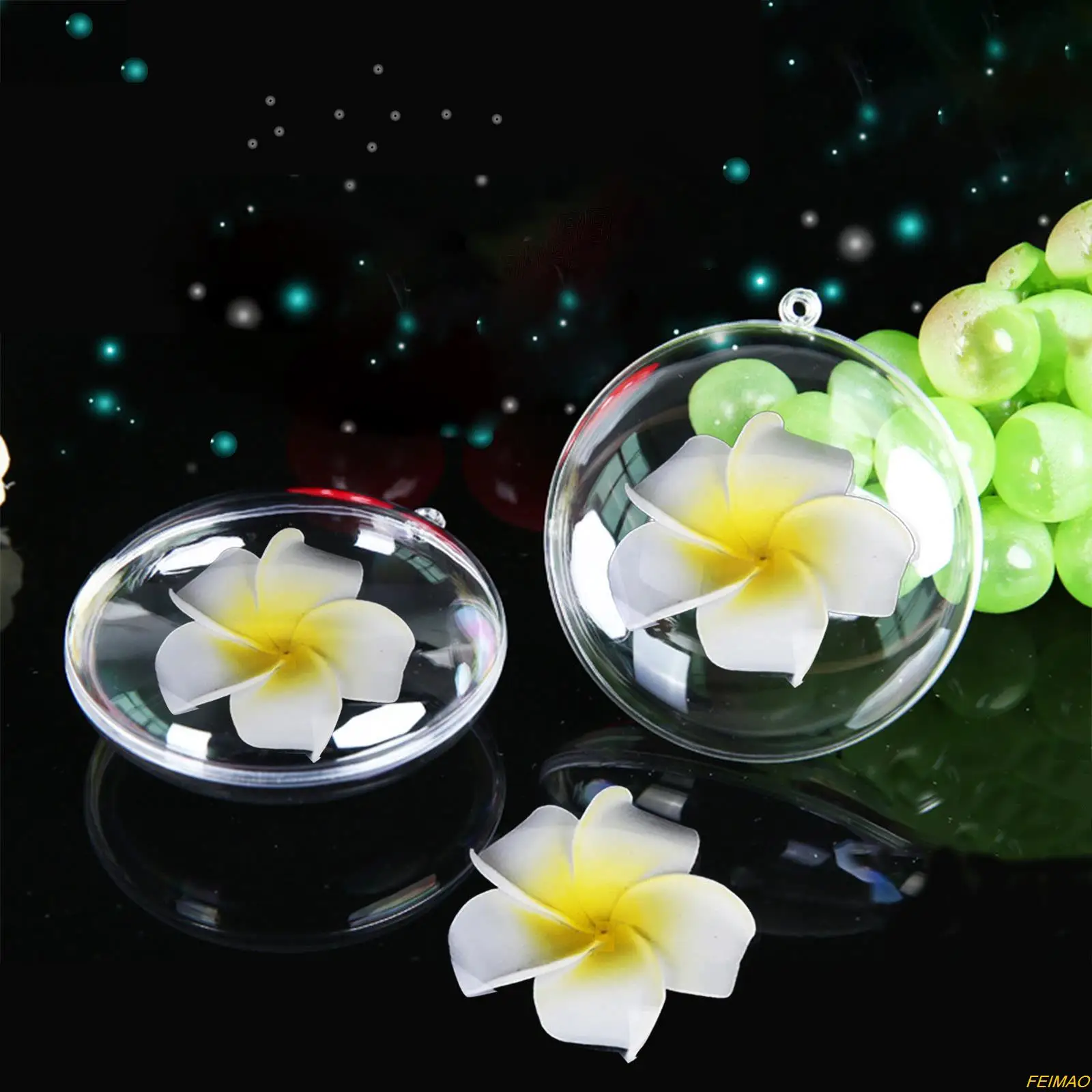 5 шт. новогодние прозрачные шарики |