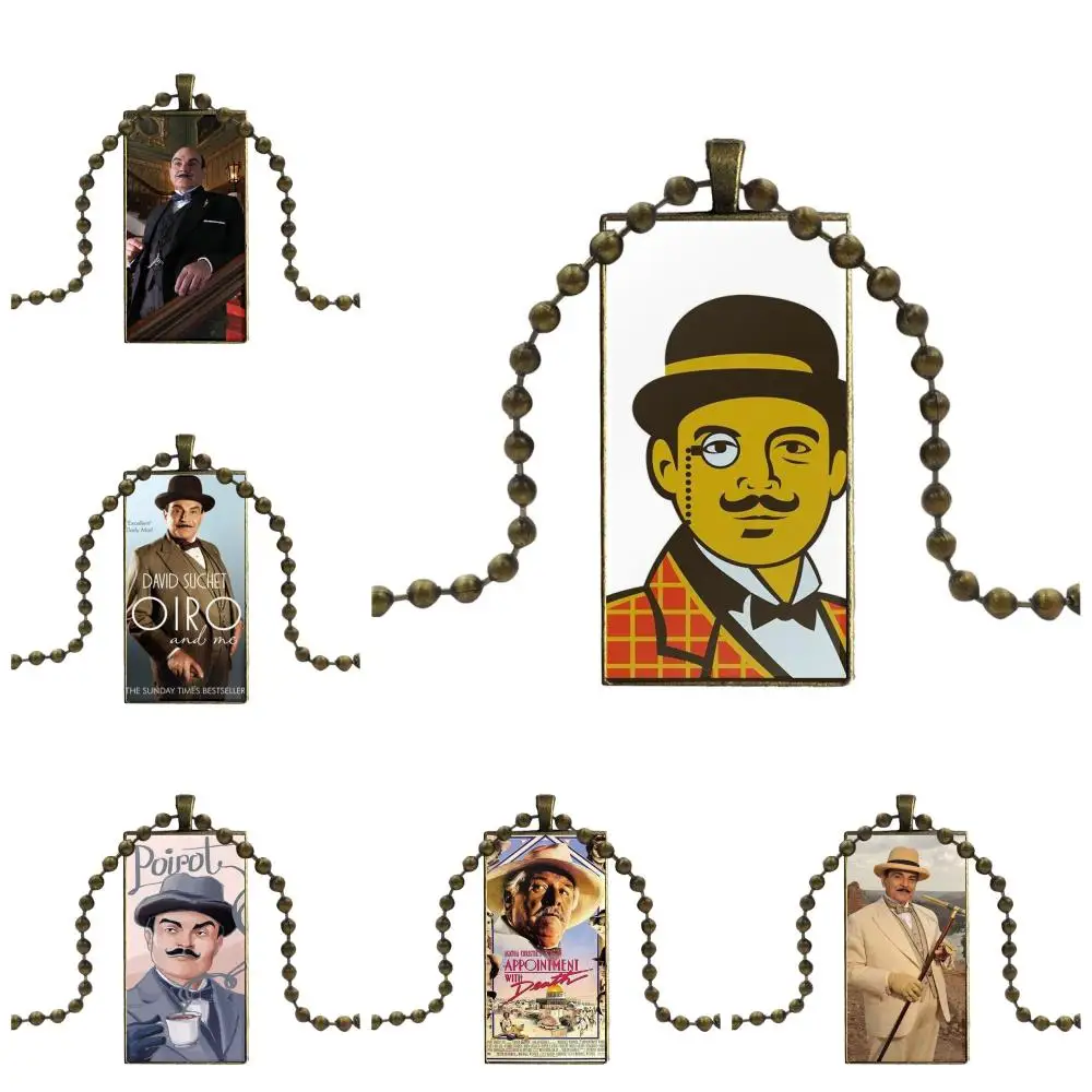 Для девочек Агата Кристи постер Пуаро модное ожерелье ручной работы